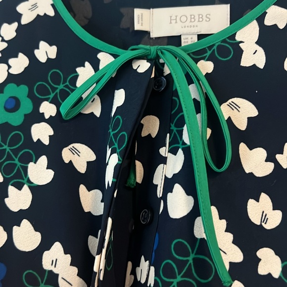 Hobbs Rosie dress in navy size 2 - Picture 3 of 5